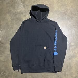 Vintage Y2k Carhartt Black Graphic Hoodie